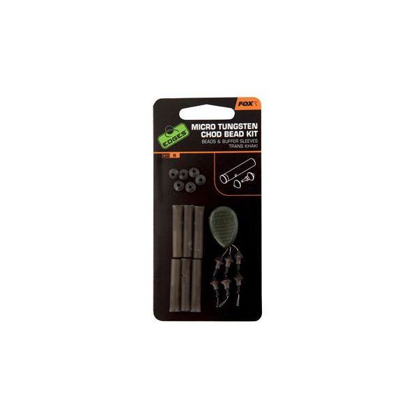 Fox EDGES™ Micro Chod Bead Kit - Trans Khaki Gummikugel-Set