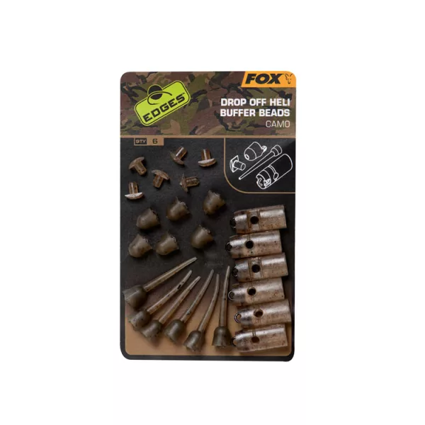 Fox EDGES™ Camo Drop Off Heli Buffer Bead Kit Camo Drop Off Heli Buffer Bead Kit x 6 Puffer