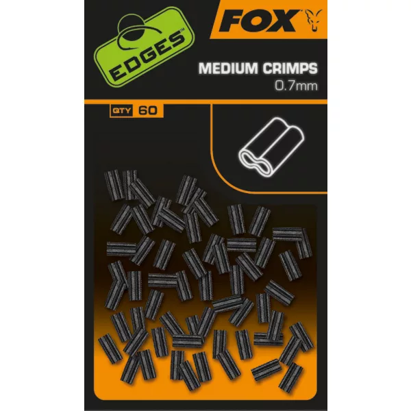 Fox Edges Mittel 0,7mm Crimp Tube 60 Stk.