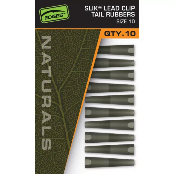 Fox Edges Naturals 10 Lead Clip Tail Rubber Gummimanschette