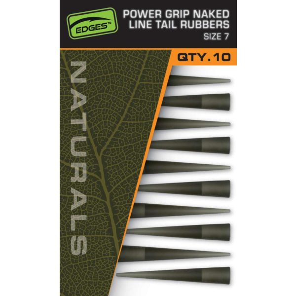 Fox Edges Naturals Power Grip Naked Line Tail Rubbers 7 Gummimanschette