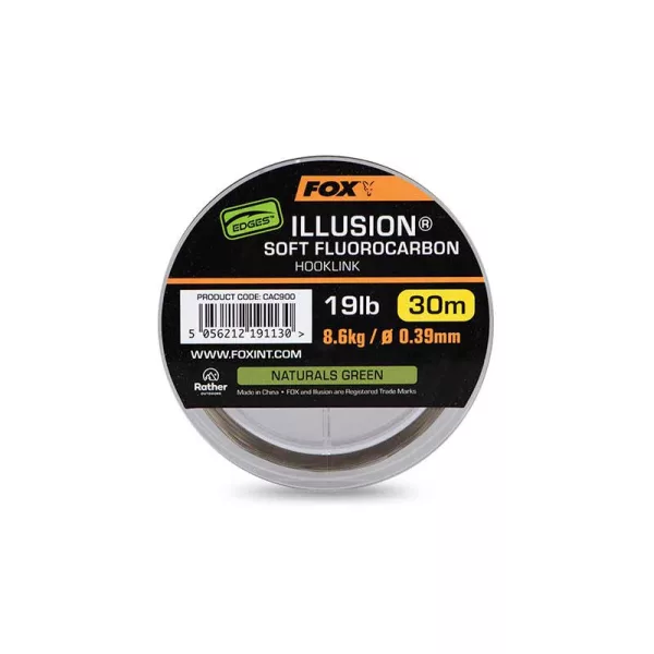 <b>Fox Illusion Soft Naturals Green Fluorocarbon</b> Vorfachschnur 0,39mm 30m