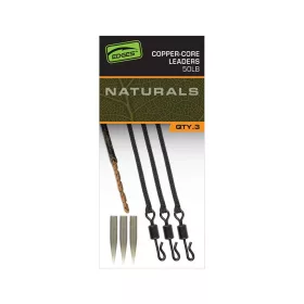   Fox Edges Naturals Copper-Core Leaders X 3 Vorgebundener Leader 3 Stk