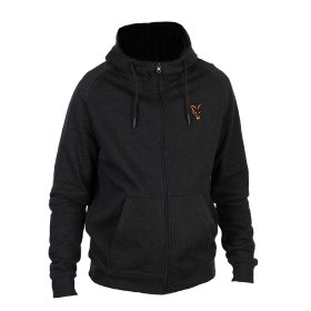 Fox Collection LW Hoody Schwarz Orange Kapuzenpullover M