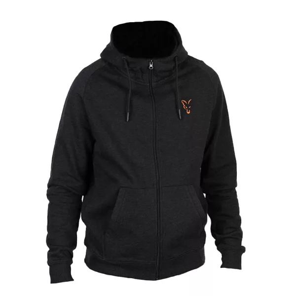 Fox Collection LW Hoody Schwarz Orange Kapuzenpullover 2XL