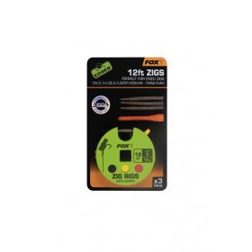 Fox Edges Zig Rig 8 - 12lb 12ft x 3 Vorgebundener Haken