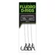 Fox Carp Ready Rigs Fluoro D Rig 6 Ösen, Widerhakenfertige Vorfachhaken 3 Stk.