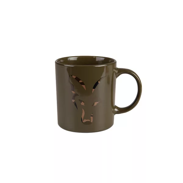 Fox Grün-Camo Head Keramikbecher 350ml Tasse