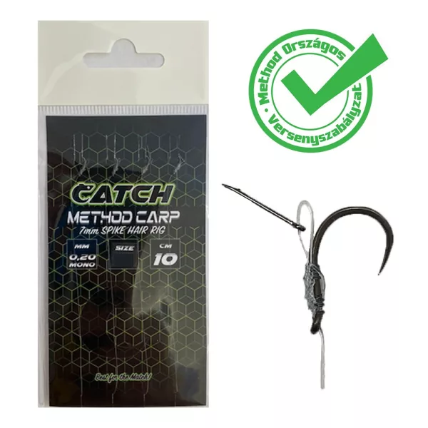 CATCH METHOD CARP SPIKE HAIR RIG VORGEBUNDENER HAKEN 10 4Stk/Packung