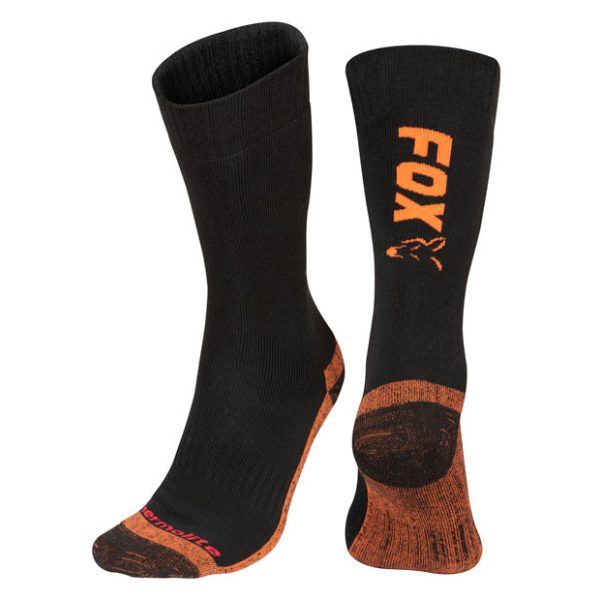 Fox Collection Thermolite Long Socks Black-Orange Socken 44-47