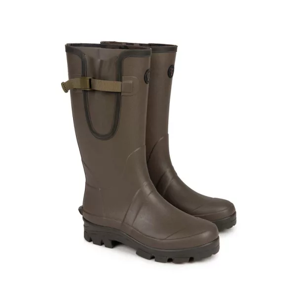 Fox Neoprene Lined Camo/Khaki Rubber Stiefel UK9/EU43