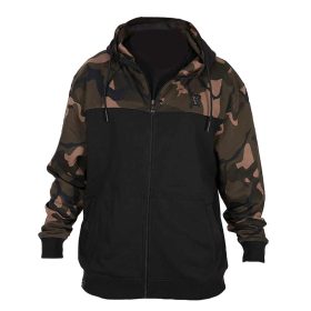   Fox LW Schwarz-Camo Split Zip Hoody Kapuzenpullover mit Reißverschluss M
