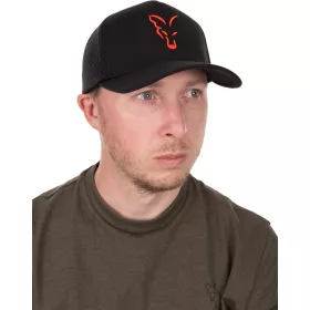 Fox Collection Schwarz-Orange Baseballkappe