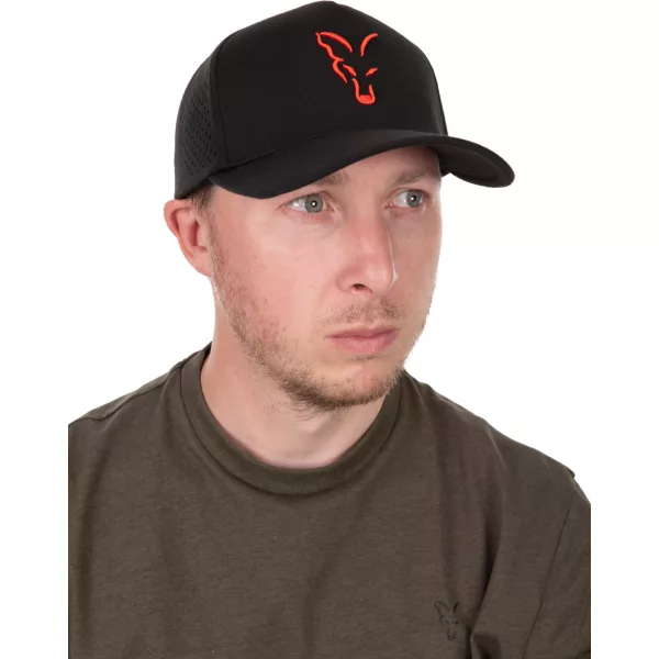 Fox Collection Schwarz-Orange Baseballkappe