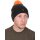 Fox Collection Bobble Hat Schwarz-Orange Bommelmütze