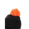 Fox Collection Bobble Hat Schwarz-Orange Bommelmütze