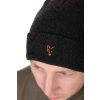 Fox Collection Bobble Hat Schwarz-Orange Bommelmütze