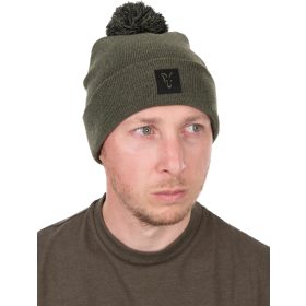 Fox Collection Bobble Hat Grün-Schwarz Bommelmütze