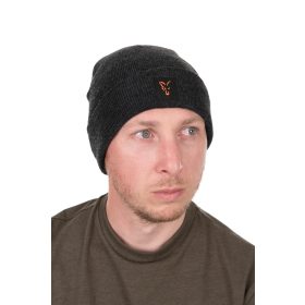 Fox Collection Beanie Schwarz-Orange Mütze