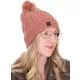 Fox Womens Knitted Bobble Damen Bommelmütze