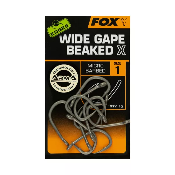 Fox EDGES™ Wide Gape Beaked X Größe 2 Haken