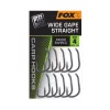 Fox Wide Gape Straight 4 Öhrhaken, mit Widerhaken, Karpfenhaken 10Stk