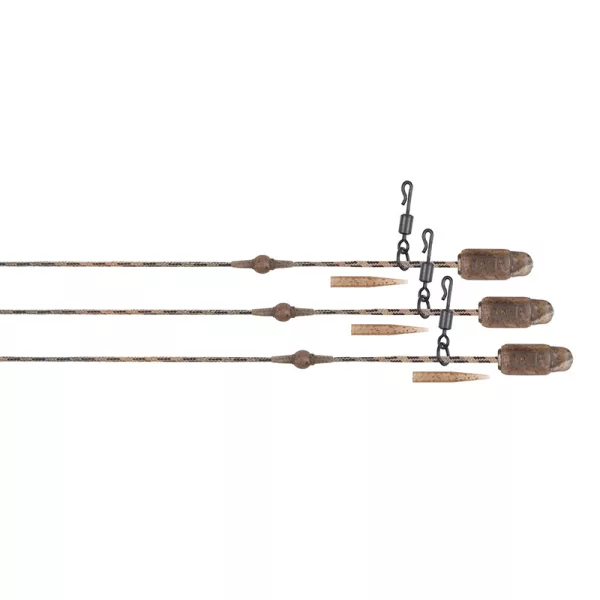 Fox Edges Camo Heli-Clip Rigs 30lb Submerge Heli-Clip Endmontage 3 St&uuml;ck