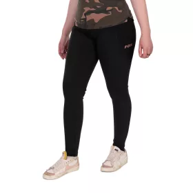 Fox Womens Black Lined Leggings Unterziehhose XL