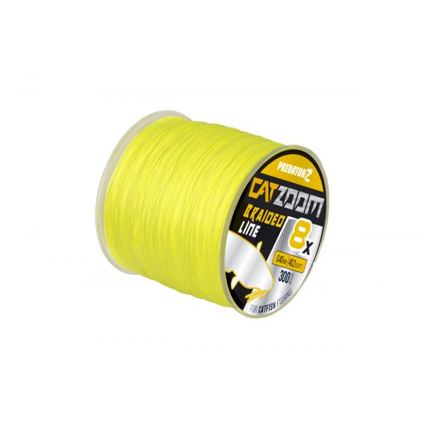 Predator Z CatZoom 8X Fluo Grün 300m 0,40mm Geflochtene Raubfisch-Hauptschnur