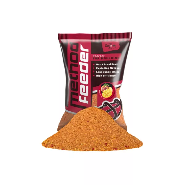 Carp Zoom Method Feeder Mango-Pfirsich Futtermittel 1kg