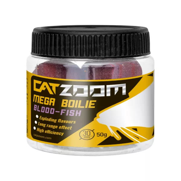 Catzoom 30mm Blut-Fisch Wels Mega Boilie 50gr