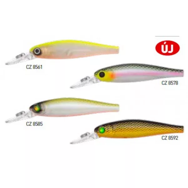 Predator Z Predator-Z Shotgun Blade Wobbler, 6,5 cm, 5,7 g, Fluo-Grün, weiß, sinkend