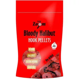   Carp Zoom CZ Erdbeer-Heilbutt-Hakenpellet gebohrt, 15 mm, Erdbeere, fischig, 150 g