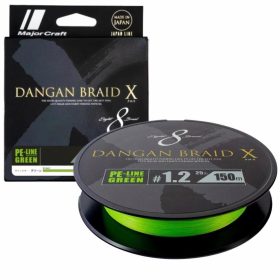   Major Craft Dangan Braid X 8X 0,19mm 150m Fluo Green Geflochtene Schnur
