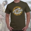 Vass-Tex Fishing Culture Printed Khaki Póló 2XL