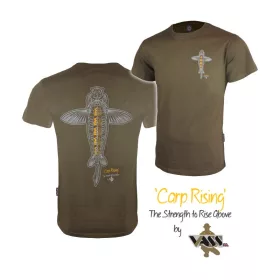 Vass-Tex Carp Rising Khaki T-Shirt L