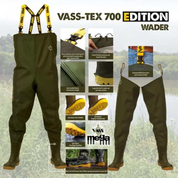 Vass-Tex 700E Wathose Stiefel 42