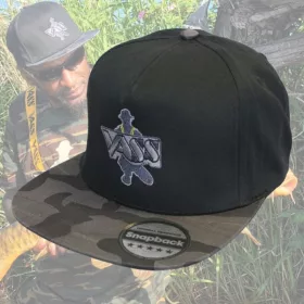 Vass-Tex Schwarz-Schwarz/Grau Snapback Baseballkappe