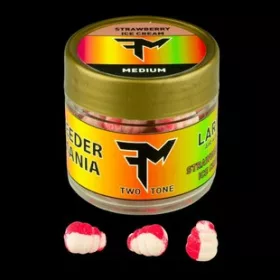   Feedermánia Larva Air Wafters Two Tone M Strawberry Ice Cream Rot-Weiß Wafters