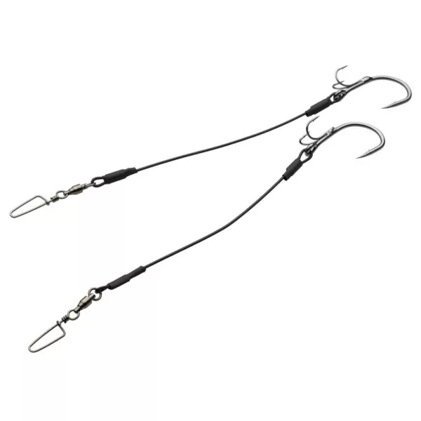 KINETIC Big Fish Stinger 200lbs 200mm #9/0 Schwarz 2 Stück Schraubmontage