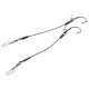 KINETIC Big Fish Stinger 200lbs 200mm #9/0 Schwarz 2 Stück Schraubmontage