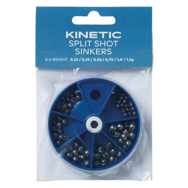 KINETIC Split Shot Blei-Senker Sortiment Schrotblei-Set