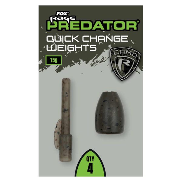 Fox Rage Predator Camo Quick Change Weights Schnellwechsel-Posenblei 35gr 3 Stk