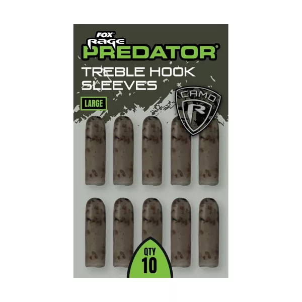 Fox Rage Predator Große Drillingshaken Gummihülse 10Stk