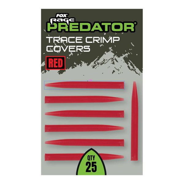 Fox Rage Predator Red Trace Crimp Covers Verjüngende Gummihülse 25 Stk.