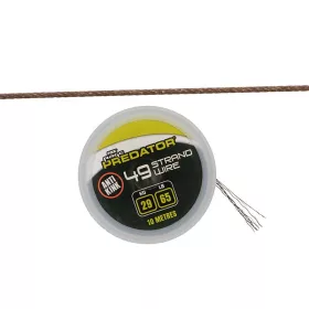   Fox Rage Predator 49-S Coated Steel Wire 10m 18kg Stahldraht mit Quetschhülsen