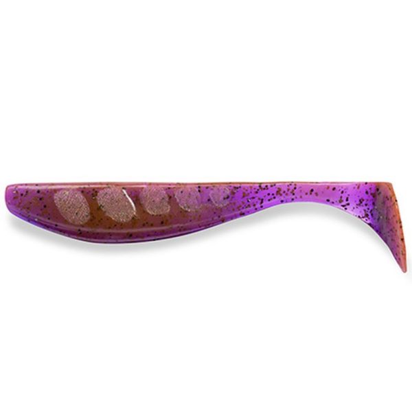 FISHUP Wizzle Shad 7,62cm (8 Stk.), #016 - Lox/Grün & Schwarz Plastikköder