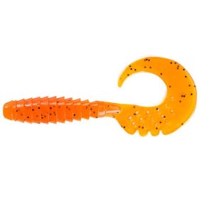   FISHUP Fancy Grub 6,35cm (10 Stk.), #049 - Orange Kürbis/Schwarz Plastikköder