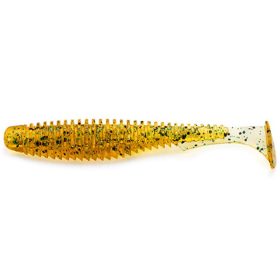   FISHUP U-Shad 6,35cm (9 Stk.), #036 - Karamell/Grün & Schwarz Kunstköder