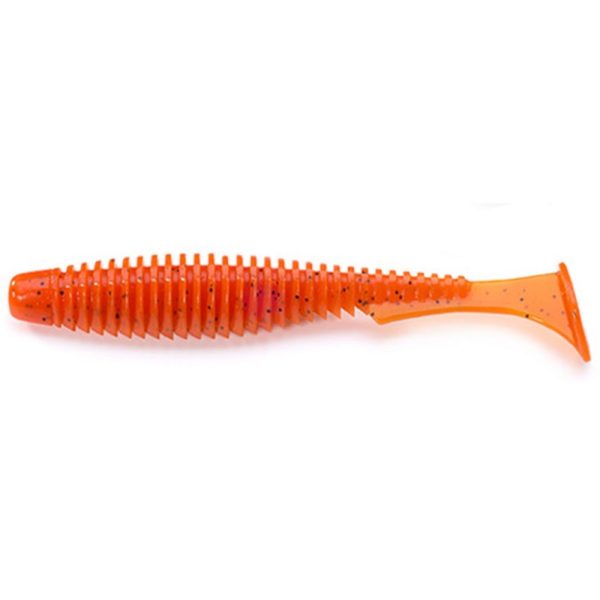 FISHUP U-Shad 6,35cm (9pcs.), #049 - Orange Pumpkin/Black Kunststoffköder